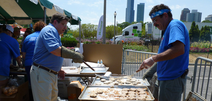 Cooking carp at Taste of Chicago. Photo by USACE.