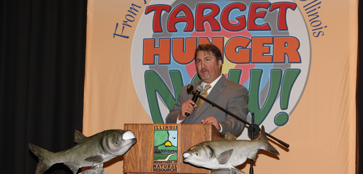 THN-IDNR Director Marc Miller at Target Hunger Now! event. Photo Credit by Illinois DNR.